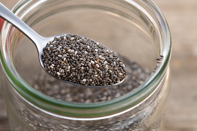 Chia seeds are rich in healthy omega-3 fats.
