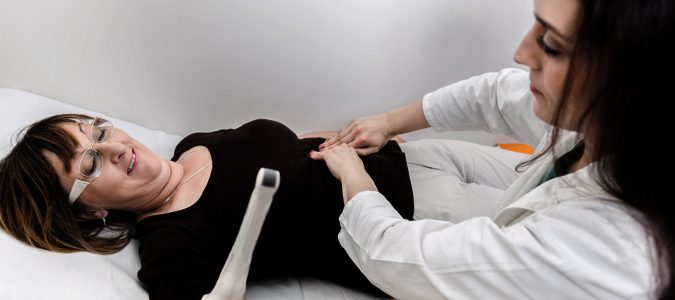 Mujer en consulta ginecológica
